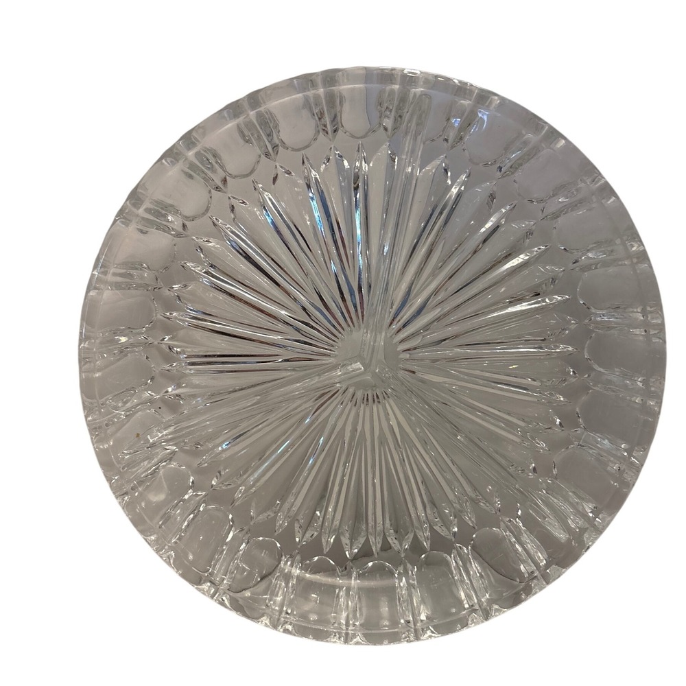 Clear Glass 3 Section Divided Serving Tray Relish Candy Dish Appetizer Platter